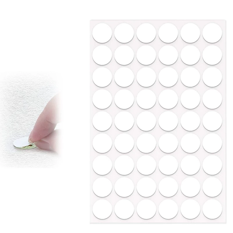 White Furniture Stickers, Self-Adhesive Screw Hole Covers for Wood Furniture, Cabinet, and Shelves, 20 PCS Screw Cover Stickers to Hide Ugly Holes