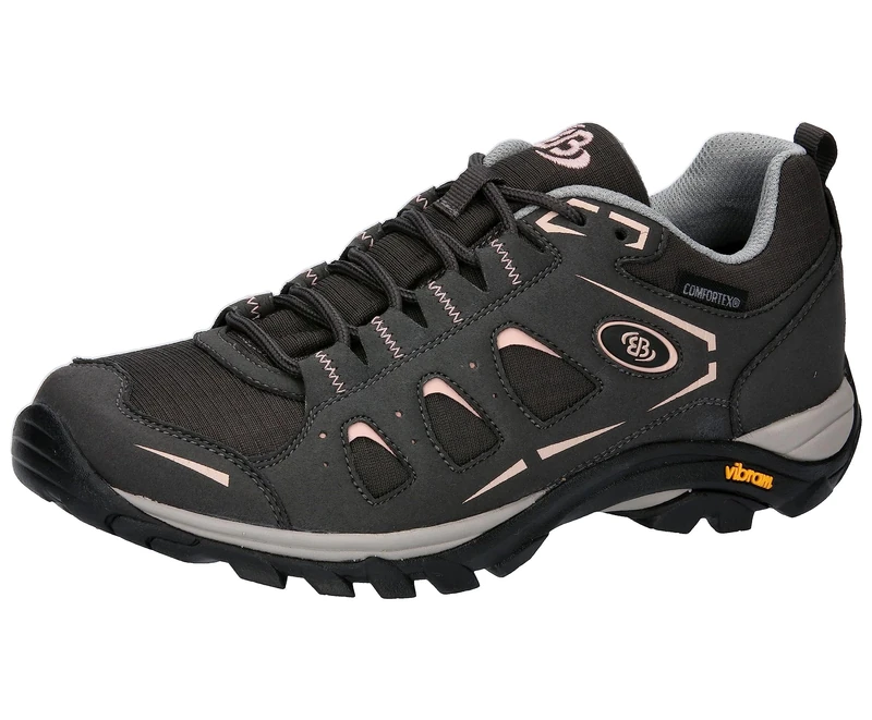 Brütting Women's Mount Frakes Low Trail Running Shoe, Grey/Pink, 3.5 UK