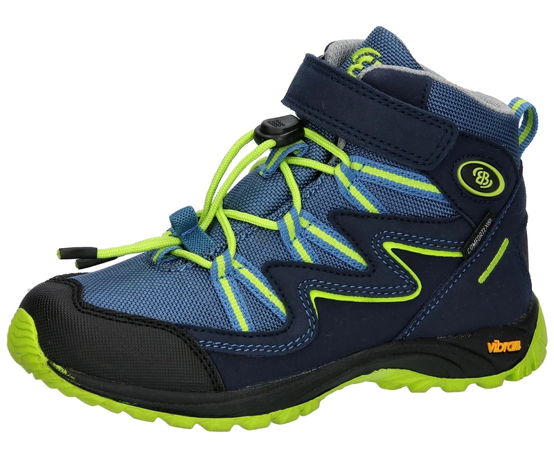 Brütting Boys Atlanta High Vs Trail Running Shoes, Navy Blue Lemon, 3.5 UK