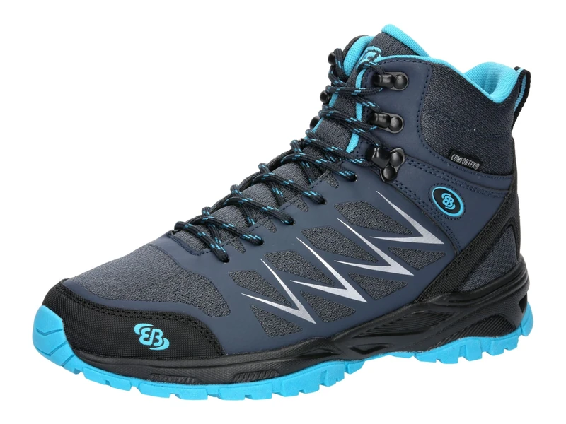 Brütting Women's Norwalk High Trail Running Shoe, Navy Turquoise, 9.5 UK