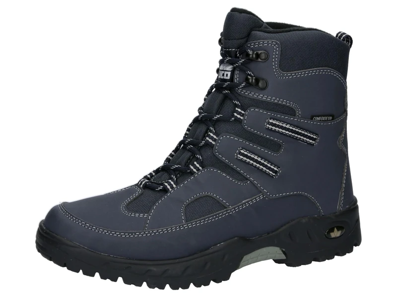 Lico Men's Flake Snow Boots, Navy Grey, 7 UK