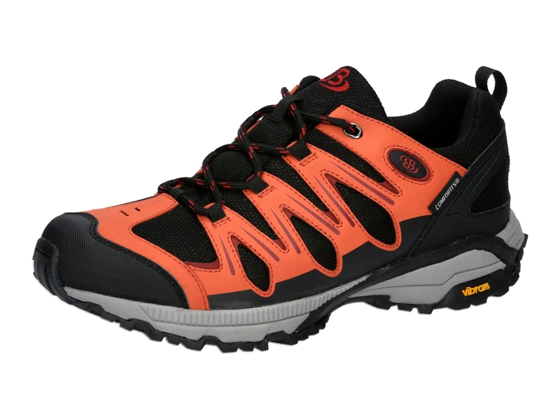 Brütting Men's Expedition Trail Running Shoe, Black, Orange, red, 12.5 UK