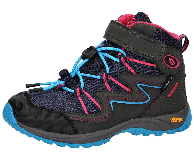 Brütting Atlanta High Vs Trail Running Shoe, Grey Turquoise Pink, 11 UK Child