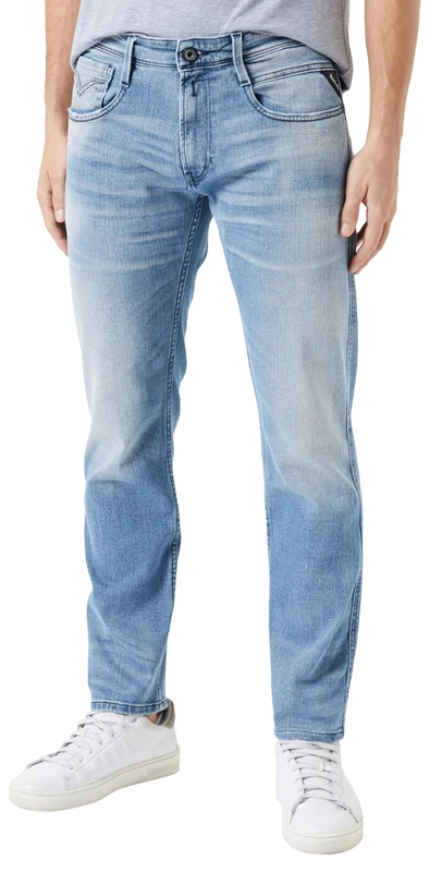 REPLAY Herren Jeans Anbass Slim-Fit Bio, Medium Blue 009-1 (Blau), 30W / 36L