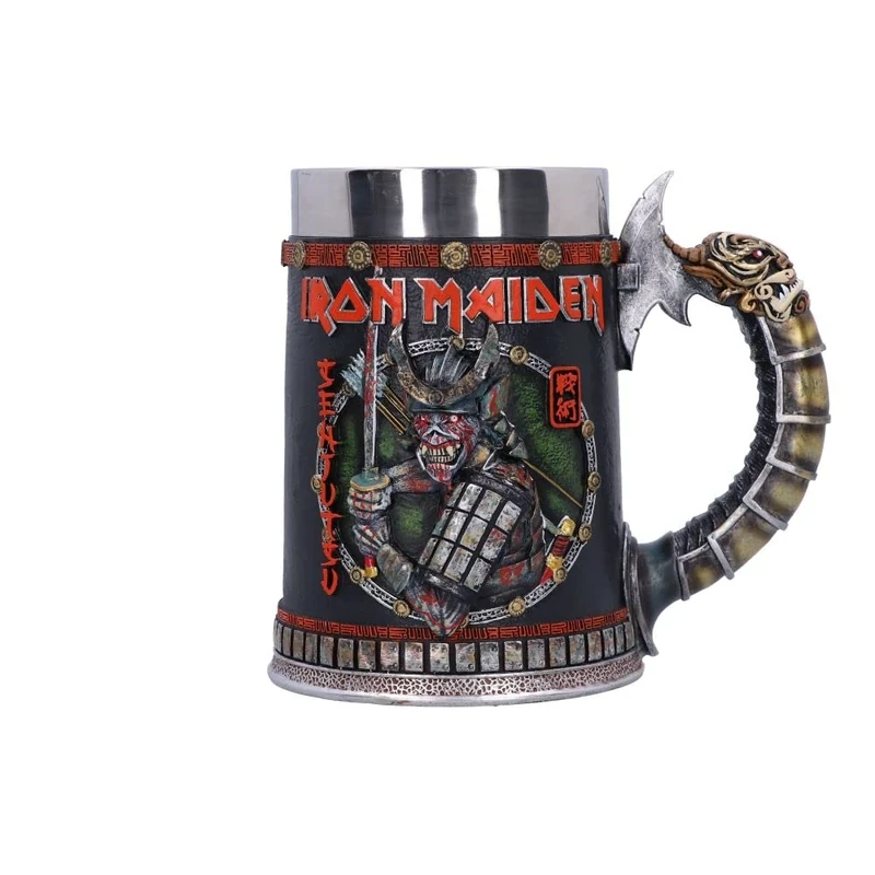 Nemesis Now Iron Maiden Senjutsu Tankard 15.5cm, Resin, Grey, Officially Licensed Iron Maiden Merchandise, Includes Removable Insert, Cast in The Finest Resin, Expertly Hand-Painted