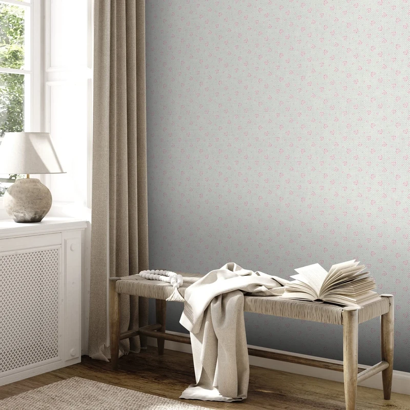 A.S. Création Maison Charme 390672 Non-Woven Wallpaper Grey Pink White 10.05 m x 0.53 m Made in Germany