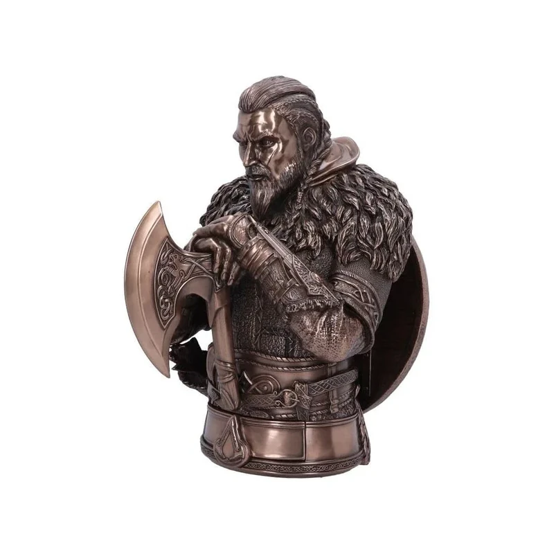 Nemesis Now Assassin's Creed Valhalla Eivor Bust, 31cm, Resin, Bronze, Officially Licensed Assassin's Creed Merchandise, Eivor Bust, Cast in the Finest Resin, Expertly Finished in Bronze