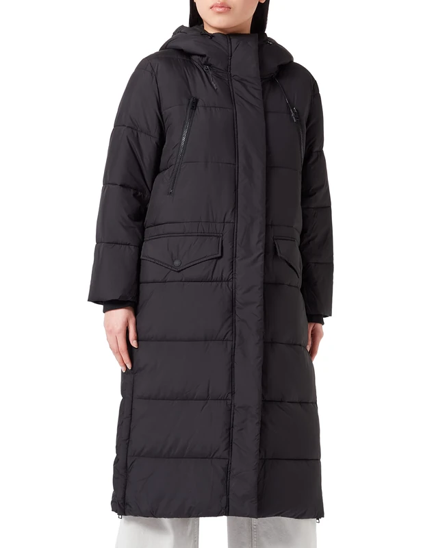 REPLAY Women's W7707L Coat, 098 BLACK,
