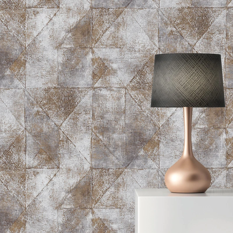 Livingwalls Premium Wall 2 389764 Non-Woven Wallpaper 10.05 m x 0.53 m Gold Grey Made in Germany