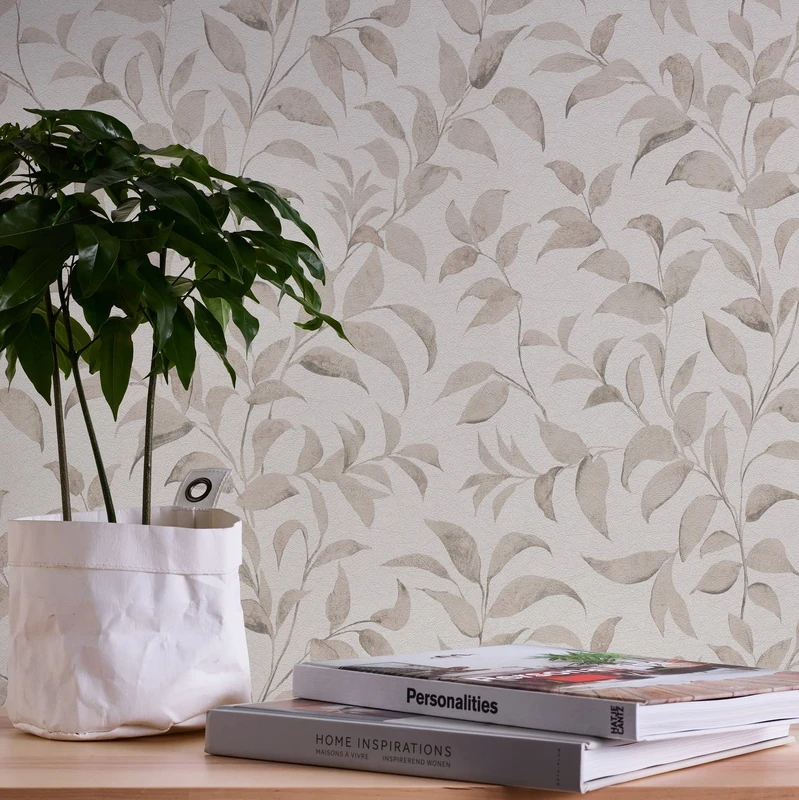 Livingwalls Premium Wall 2 389622 Non-Woven Wallpaper Leaves 10.05 m x 0.53 m Made in Germany - Image 1