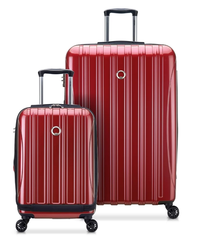 DELSEY PARIS Helium Aero Hardside Expandable Luggage with Spinner Wheels, Brick Red, 2-Piece Set (19/29), Helium Aero Hardside Expandable Luggage with Spinner Wheels