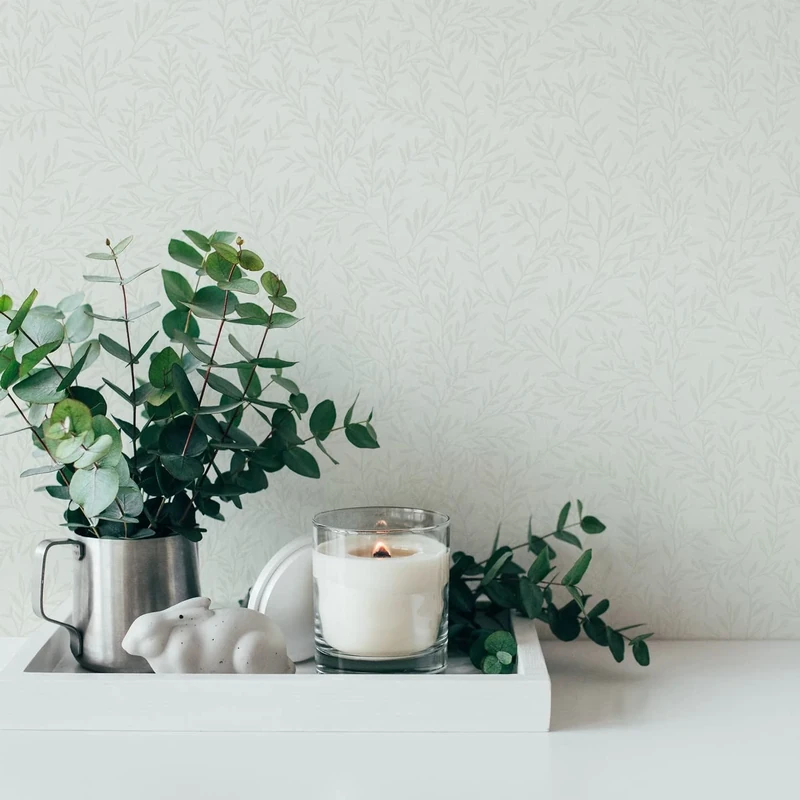 A.S. Création Maison Charme 390731 Non-Woven Wallpaper Floral White Green 10.05 m x 0.53 m Made in Germany