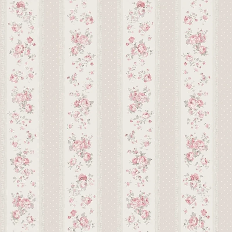 A.S. Création Maison Charme 390694 Wallpaper Floral Greige White Red Polka Dots 10.05 m x 0.53 m Made in Germany