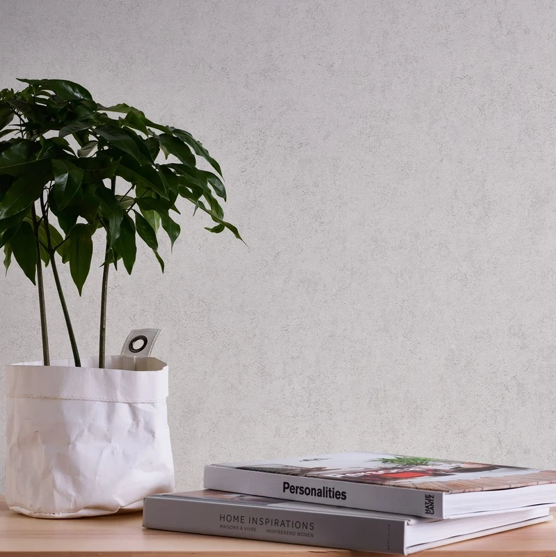 Livingwalls Premium Wall 2 389772 Plain Wallpaper White Non-Woven Wallpaper 10.05 m x 0.53 m Made in Germany