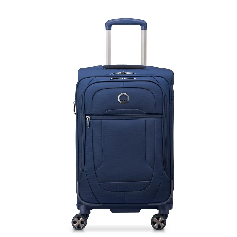 DELSEY PARIS Helium DLX Softside Expandable Luggage with Spinner Wheels, Navy Blue, Carry on 20 Inch, Helium DLX Softside Expandable Luggage with Spinner Wheels