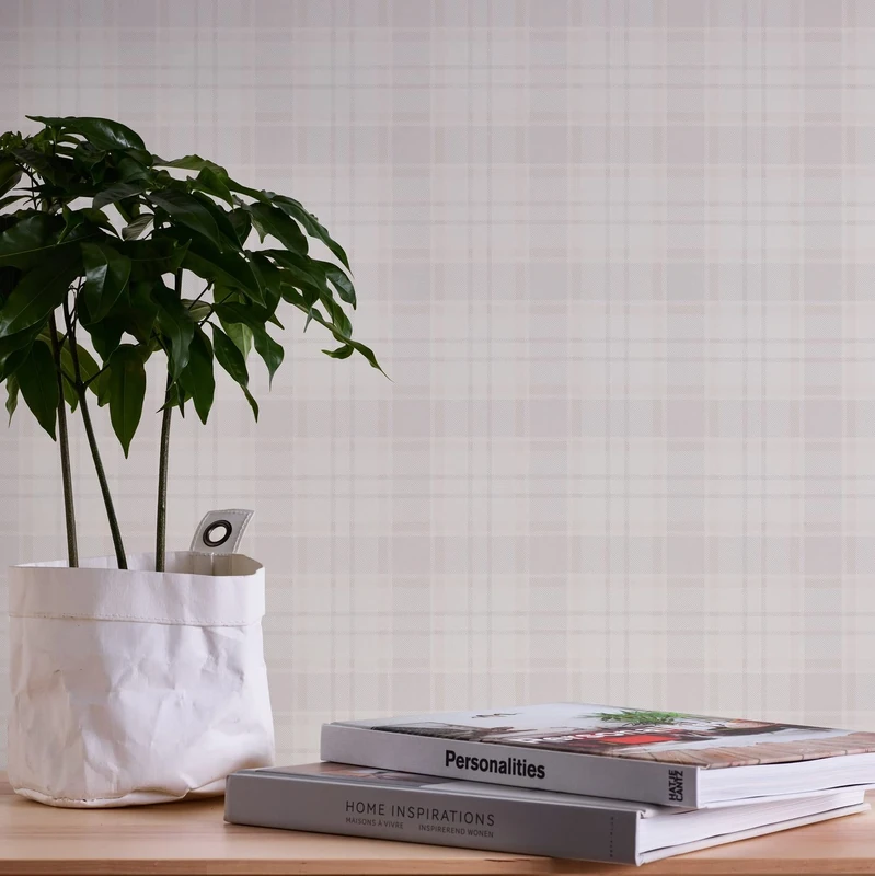 A.S. Création Maison Charme 390723 Wallpaper Checked Cream Beige Grey 10.05 m x 0.53 m Made in Germany - Image 1