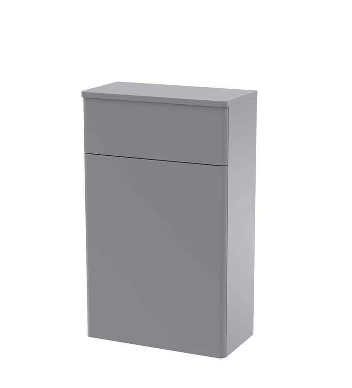 nuie CLA241 Classique Traditional Bathroom Floor Standing WC Toilet Unit (Concealed Cistern and Pan Not Included), 500mm, Satin Grey