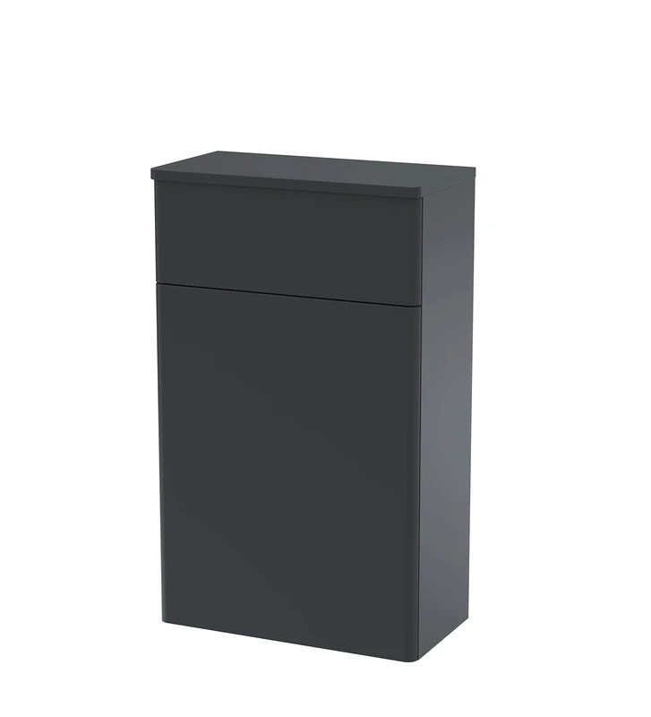 nuie CLA1441 Classique Traditional Bathroom Floor Standing WC Toilet Unit (Concealed Cistern and Pan Not Included), 500mm, Satin Anthracite