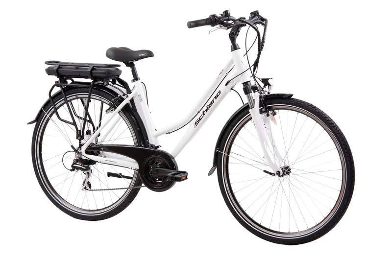 F.lli Schiano E-Ride, Electric Bike for Adults, 28" Trekking Bike, 36V 10.4Ah Removable Battery, 250W Motor, 40Nm, Commuter Ebike, White
