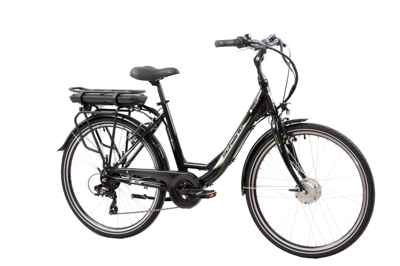 F.lli Schiano E-Moon, Electric Bike for Adults, 26" City Bike, 36V 13Ah Removable Battery, 250W Motor, 40Nm, Commuter E bike, Black