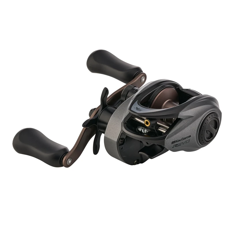 Abu Garcia Low Profile Baitcast Reel, Revo SX Low Profile Reels, Predator Fishing, Fresh water Angler, Perch, Pike, Zander, Black, Robust & Lightweight, 10+1 Bearing Count, Low Profile