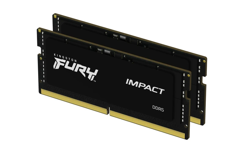 Kingston Fury Impact PnP 32GB (2x16GB) 5600MT/S DDR5 CL40 SODIMM Notebook Gaming Memory Kit of 2 - KF556S40IBK2-32