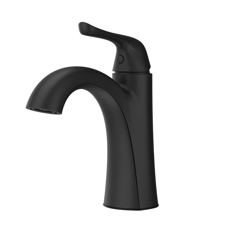 Pfister Willa Bathroom Sink Faucet, Single Control, 1-Handle, Single Hole, Spot Defense Matte Black Finish, LF042MALSDB