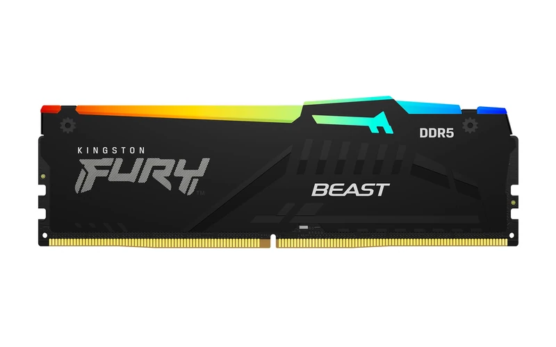 Kingston FURY Beast Black RGB 8GB 6000MT/s DDR5 CL36 DIMM Desktop Gaming Memory Single Module AMD EXPO/ Intel XMP - KF560C36BBEA-8