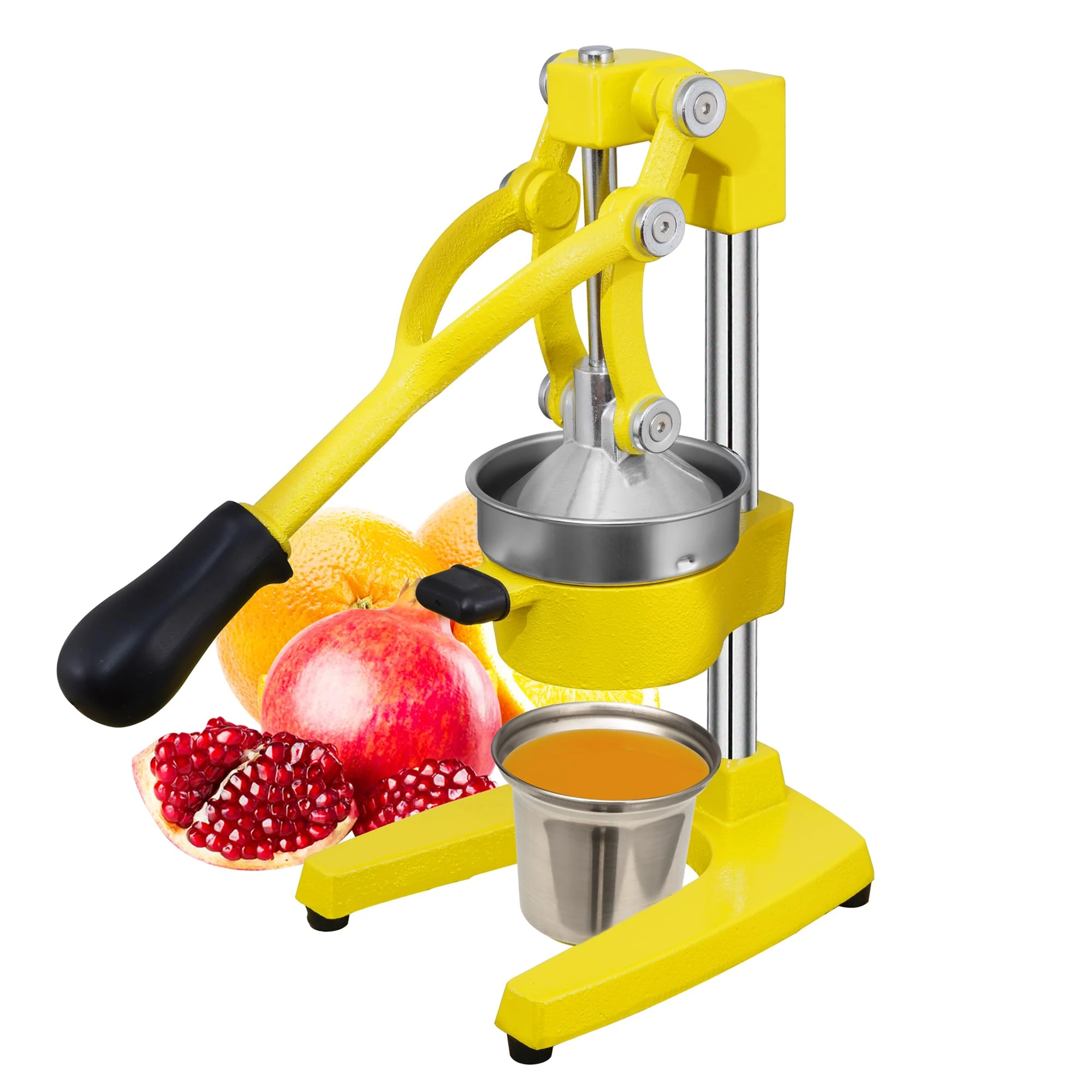 Gowintech Commercial Heavy Duty Cast Iron Hand Press Manual Orange Citrus Lemon Lime Grapefruit Pomegranate Fruit Juice Squeezer Machine Yellow