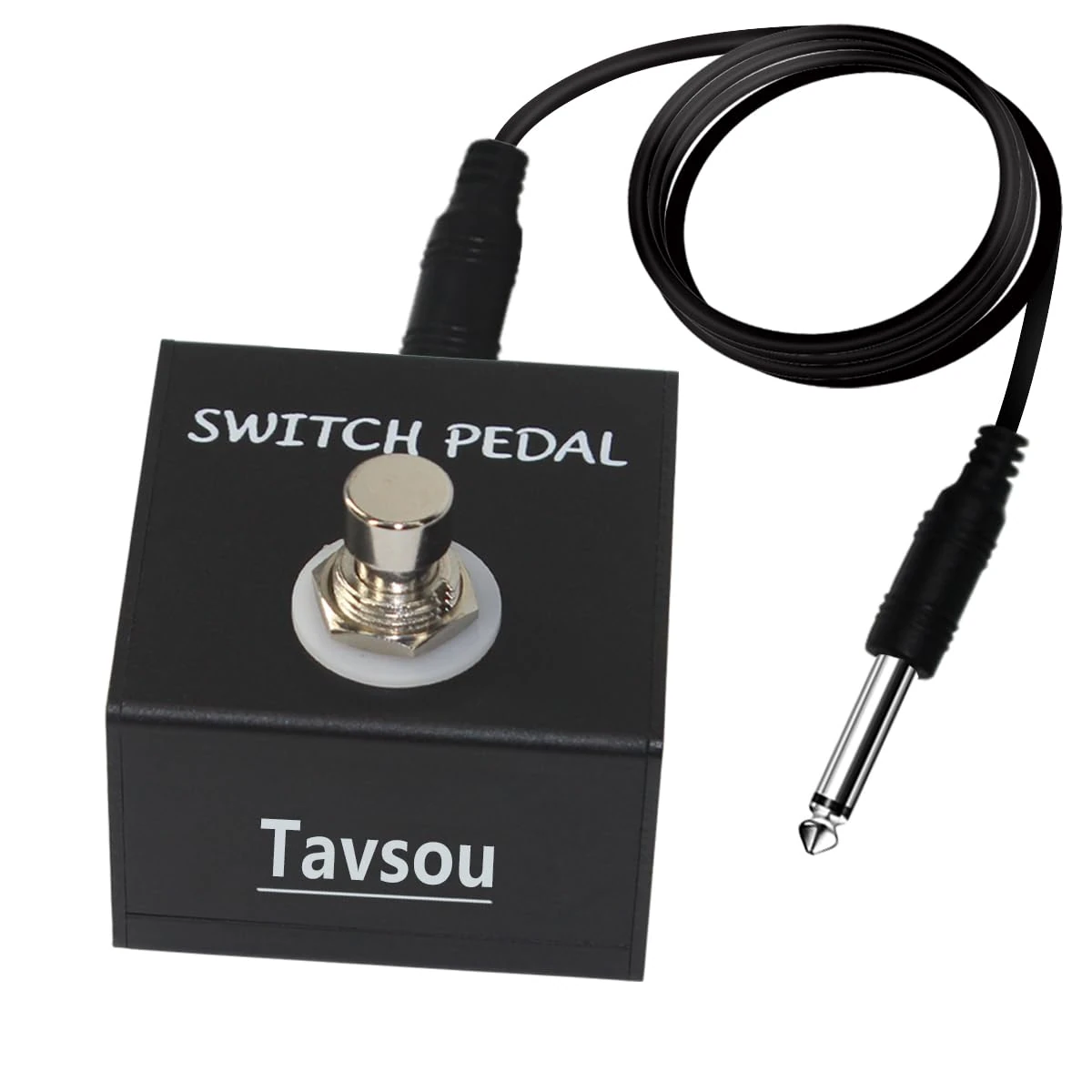 Tavsou Tap Switch Pedal for Guitar Effect Pedal Footswitch With TS Cable (Unlatch Tap Switch)