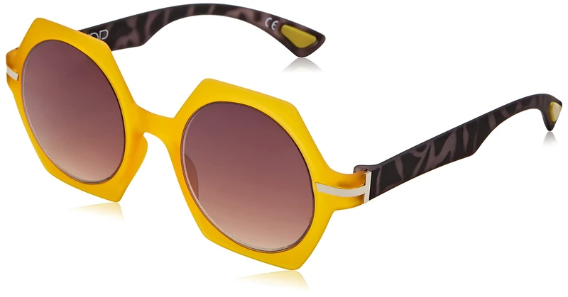 AirDP Style Women's Maria Chiara Sunglasses, C4 Soft Touch Half Crystal Yellow, 47