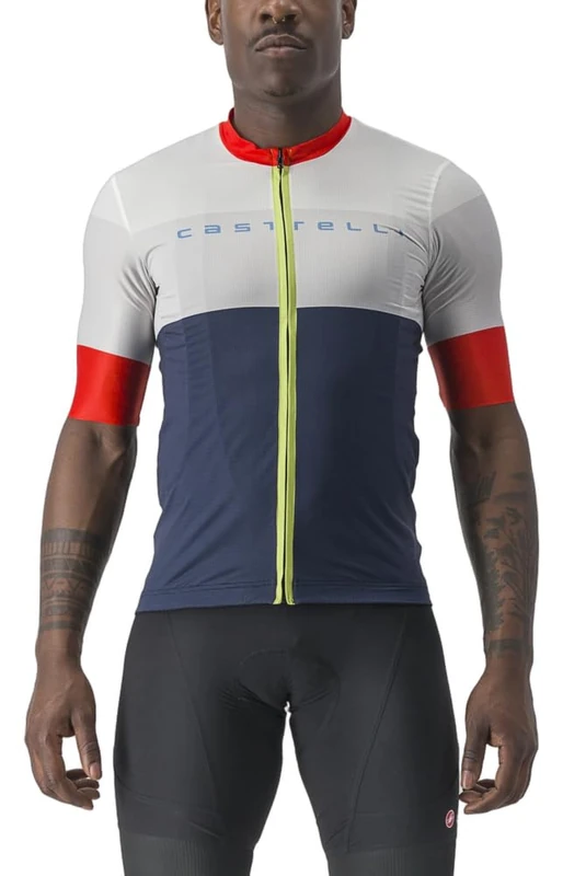 CASTELLI 4523092-424 SEZIONE Jersey Men's T-Shirt Belgian Blue/Ivory-MASTICE-Fiery RED M - Image 1