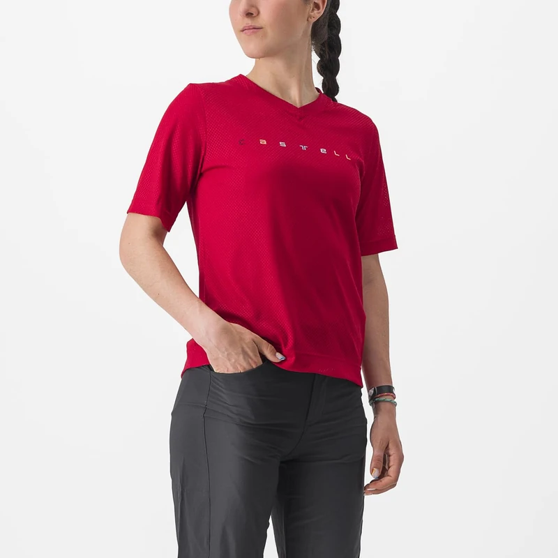 CASTELLI 4523047-611 Trail TECH 2 W TEE Women's T-Shirt Dark red M