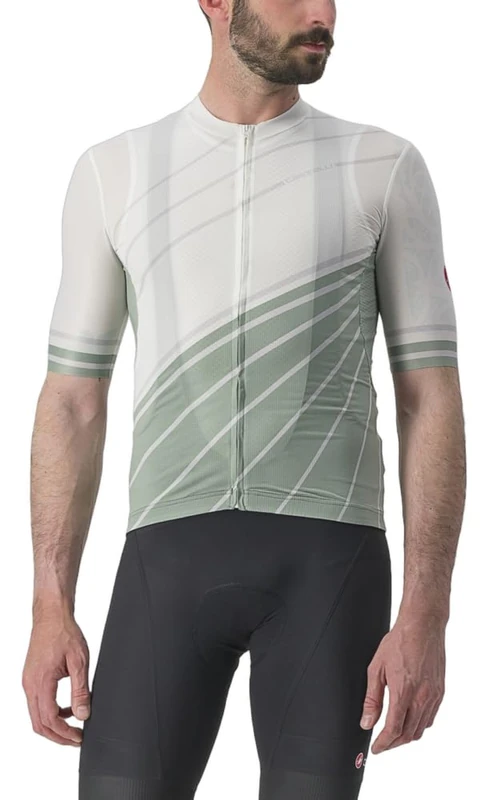 CASTELLI 4523014-065 Speed Strada Jersey Men's T-Shirt Ivory/Defender Green XL