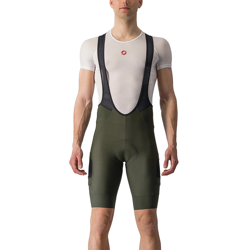 CASTELLI 4523020-309 Unlimited Cargo BIBSHORT Men's Shorts DEEP Green XL