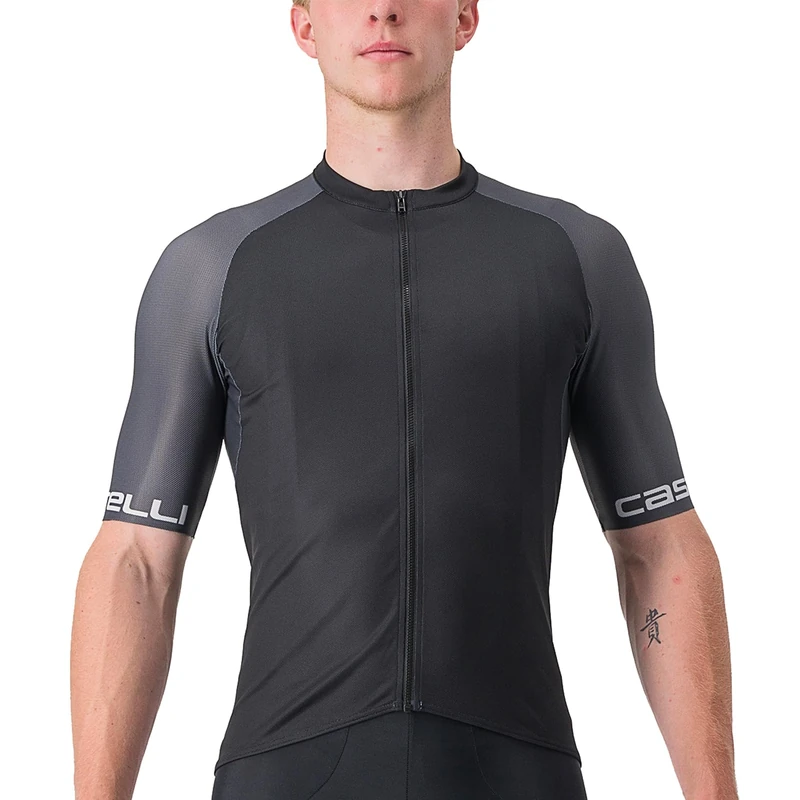 CASTELLI 4522025-385 ENTRATA VI Jersey Men's T-Shirt Light Black/Dark Gray-Ivory XL
