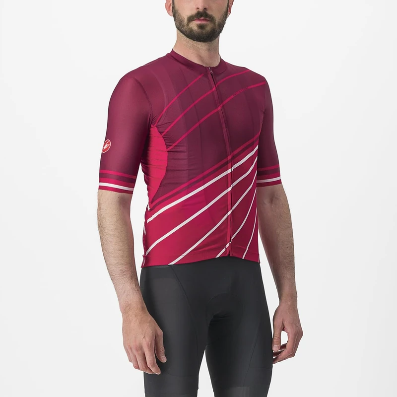 CASTELLI 4523014-421 Speed Strada Jersey Men's T-Shirt Bordeaux/Persian RED L