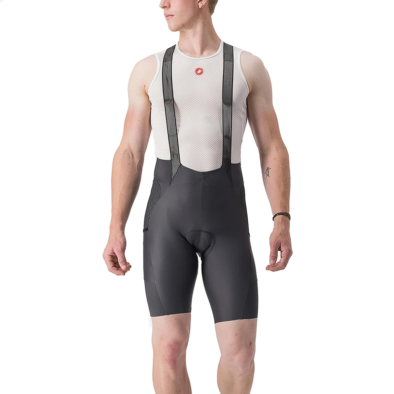 CASTELLI 4522011-030 Free Unlimited BIBSHORT Men's Shorts Dark Gray S