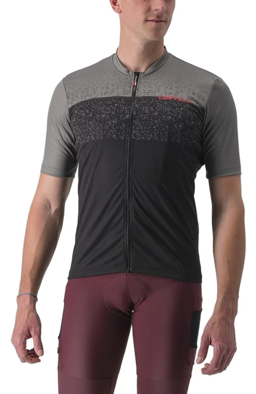 CASTELLI 4523017-125 Unlimited ENTRATA Jersey Men's T-Shirt Gunmetal Gray/Black L