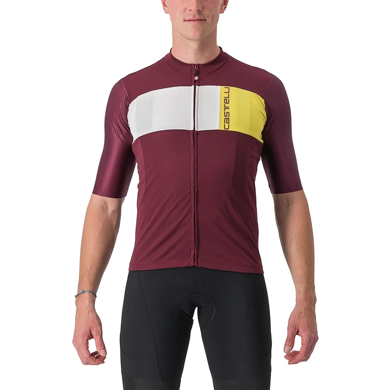 CASTELLI 4522023-421 PROLOGO 7 Jersey Men's T-Shirt Bordeaux/Ivory-Passion Fruit XXXL