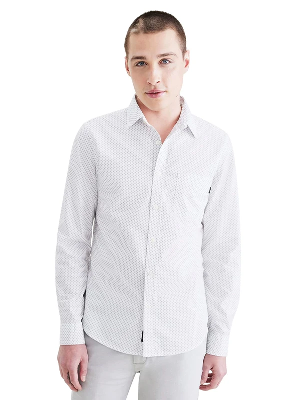 DockersMen'sORIGINAL SHIRT SLIMWESTWARD LUCENT WHITEM