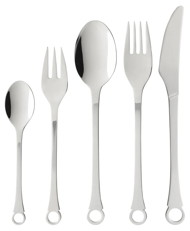 Gense Pantry 60 Piece Cutlery Set, Matte/Shiny Steel - Image 1