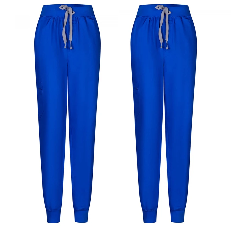 MISEMIYA - Set of 2 - Uniforms Medical Scrub Pants Unisex – Hospital Uniform Trousers - Ref.8312 - Large, Royal Blue