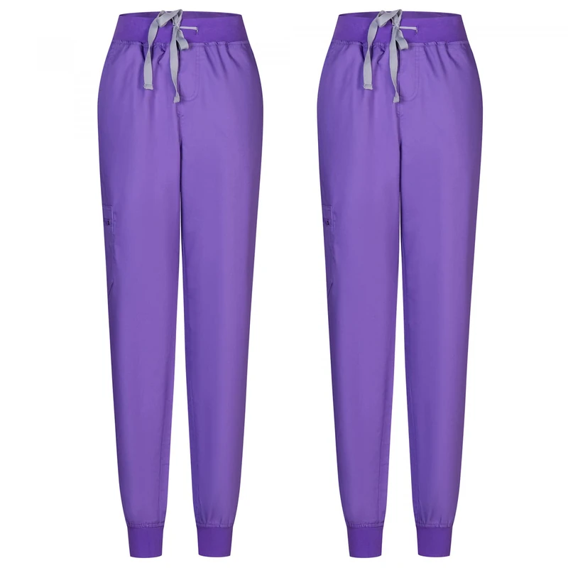 MISEMIYA - Set of 2 - Uniforms Medical Scrub Pants Unisex – Hospital Uniform Trousers - Ref.8312 - Large, Lilac