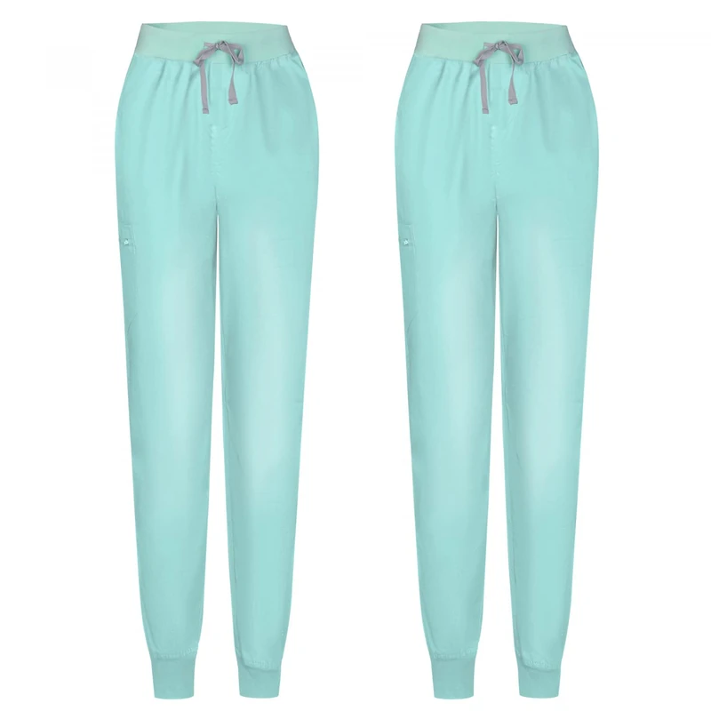 MISEMIYA - Set of 2 - Uniforms Medical Scrub Pants Unisex – Hospital Uniform Trousers - Ref.8312 - Large, Turquoise - Image 1
