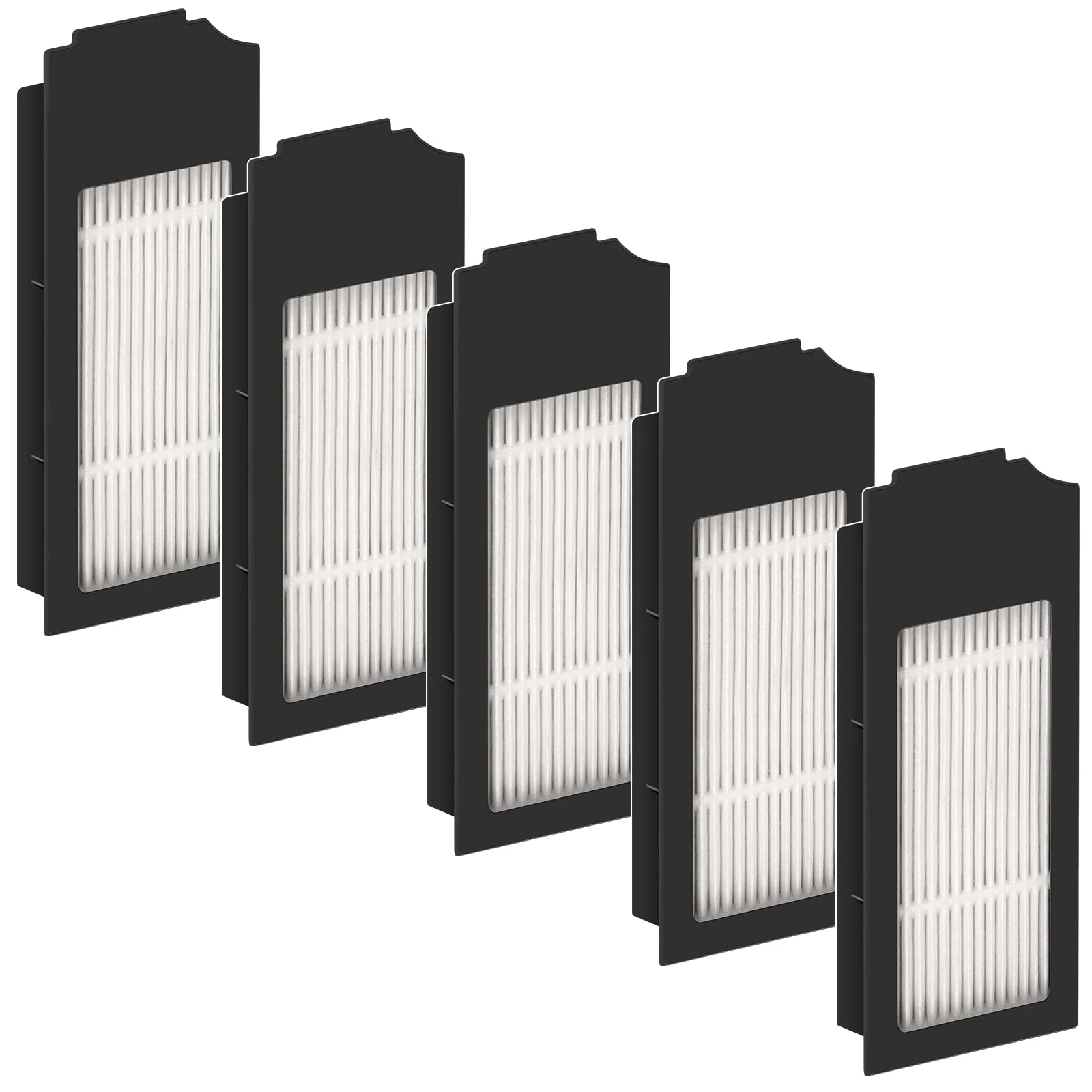 (5 Pack) N20 Plus HEPA Filter for ECOVACS DEEBOT N20 Plus, N20 Pro Plus, X1 Omni, X1 Turbo, X1 and X1 Plus, Robot Vacuum Filter Kit, Canister Filters, Upright Filter, Replacement Parts 5 Filters