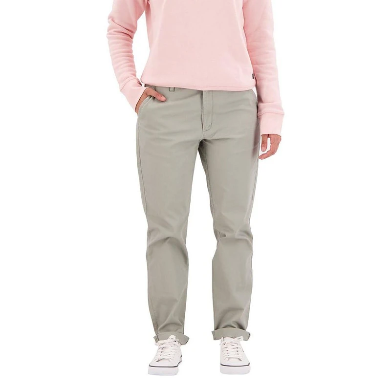 DOCKERS Women's Weekend Chino Slim Pants, FOREST FOG, 26W Extra Long