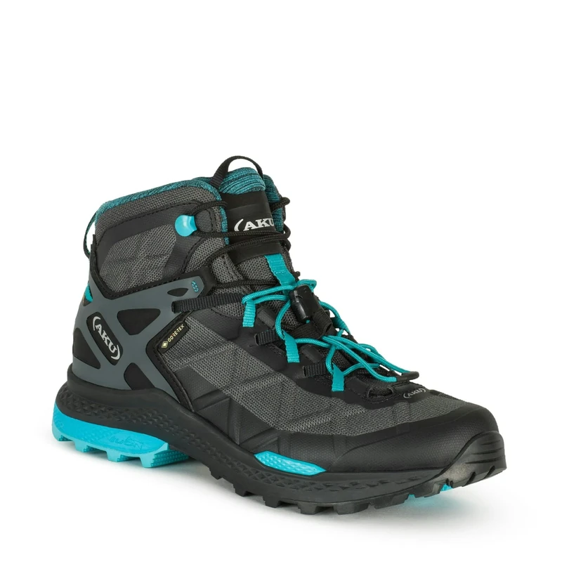 AKU Women's Rocket Mid Dfs GTX W Hiking Boots, Black/Turquoise, 42 EU (8 UK) - Image 1