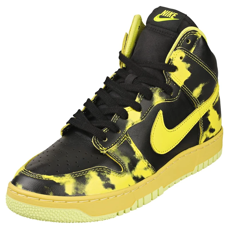 Nike Men's He.-Basktb-Schuh Dunk Hi 1985 SP Basketball Shoes, Black, Yellow/Gold, 2.5