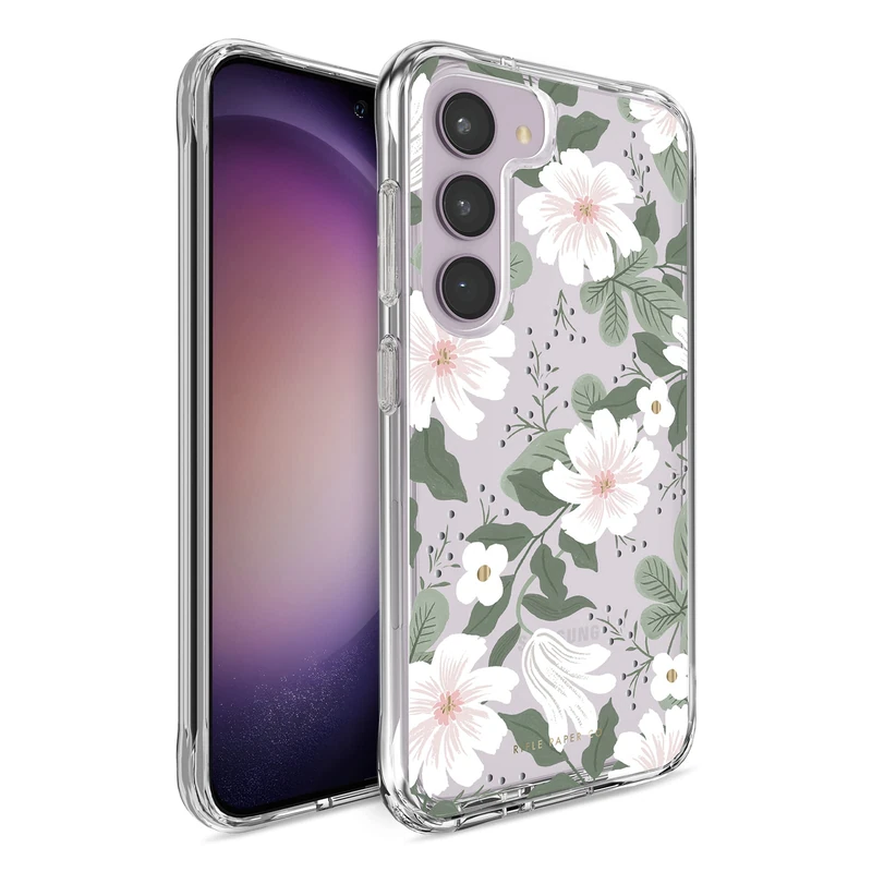Rifle Paper Co. Samsung Galaxy S23 Plus Case for Women [6.6"] [12ft Drop Protection] [Wireless Charging] Floral Print Phone Case for Samsung Galaxy S23 Plus - Anti-Scratch, Shockproof, Slim - Willow